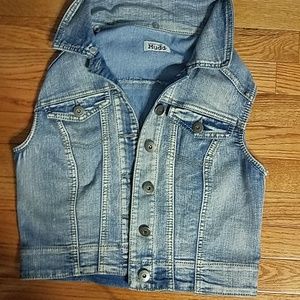NEVER WORN jean jacket mudd vest